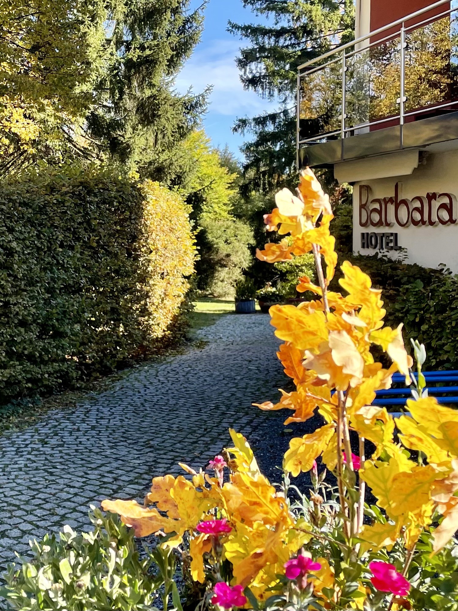 Eingang zum Hotel Barbara